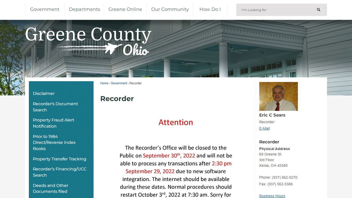 Recorder | Greene County, OH - Official Website